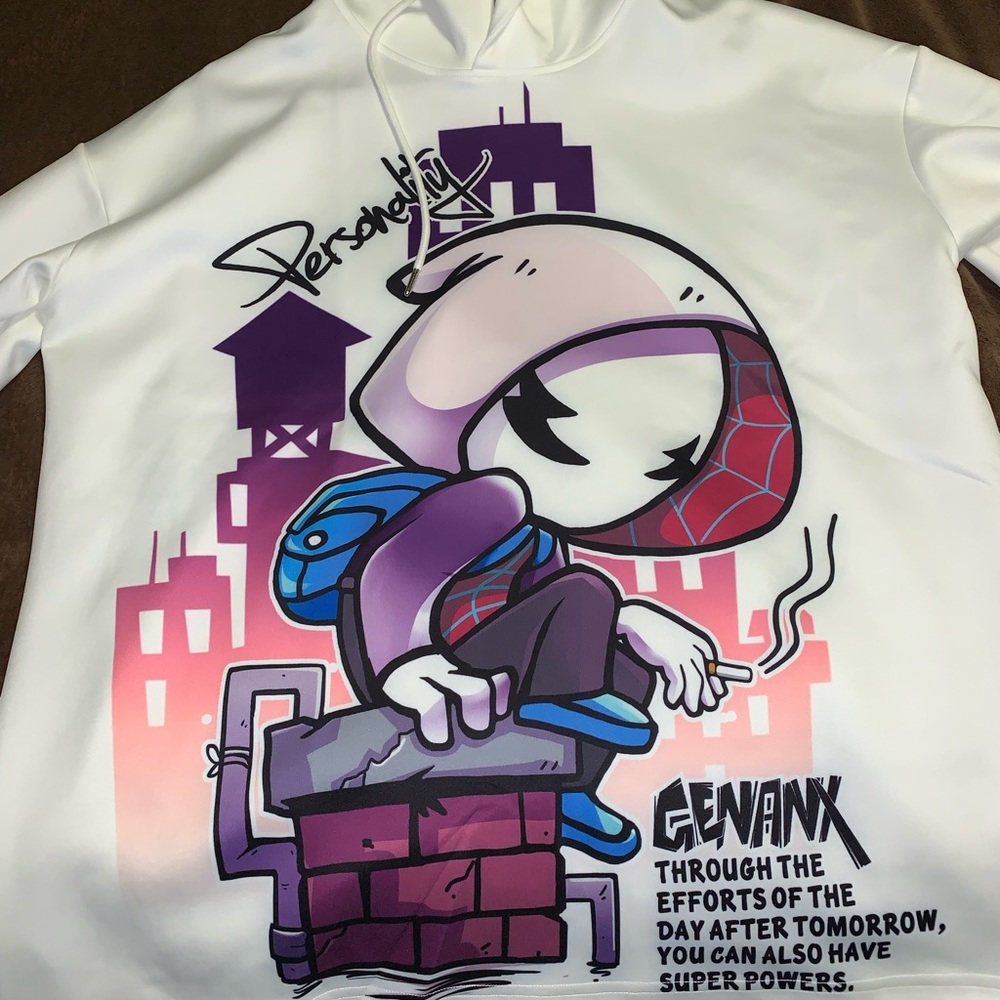 Unisex Spider Gwen Long Sleeve Hoodie L